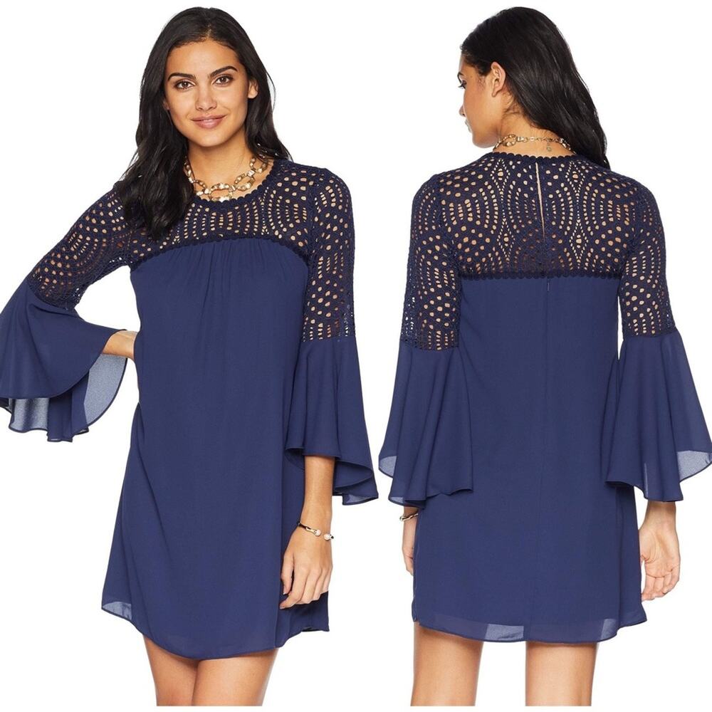 Lilly Pulitzer Amenna Bell Sleeve Lace Dress size 0